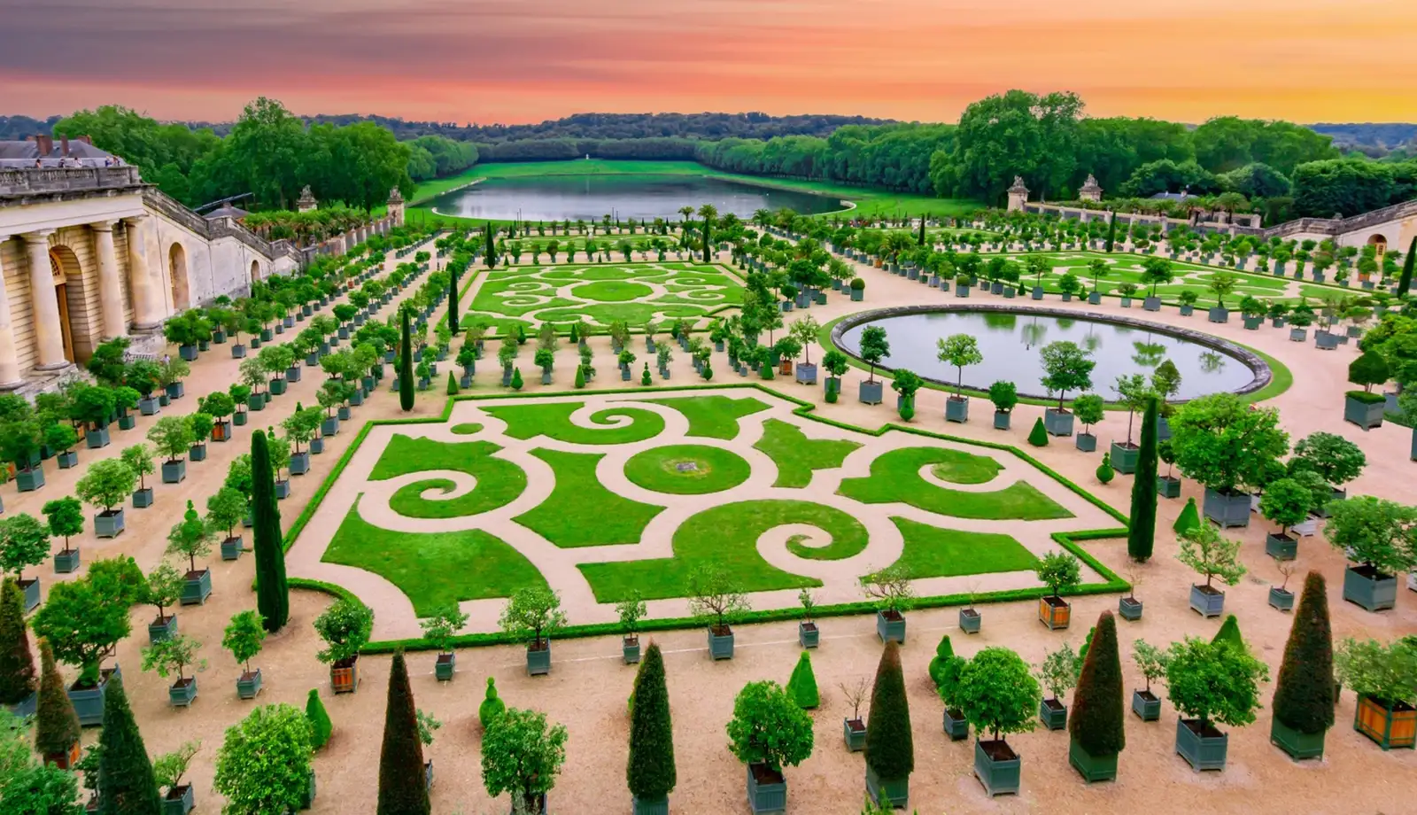Một góc ảnh khu vườn Versailles rộng lớn