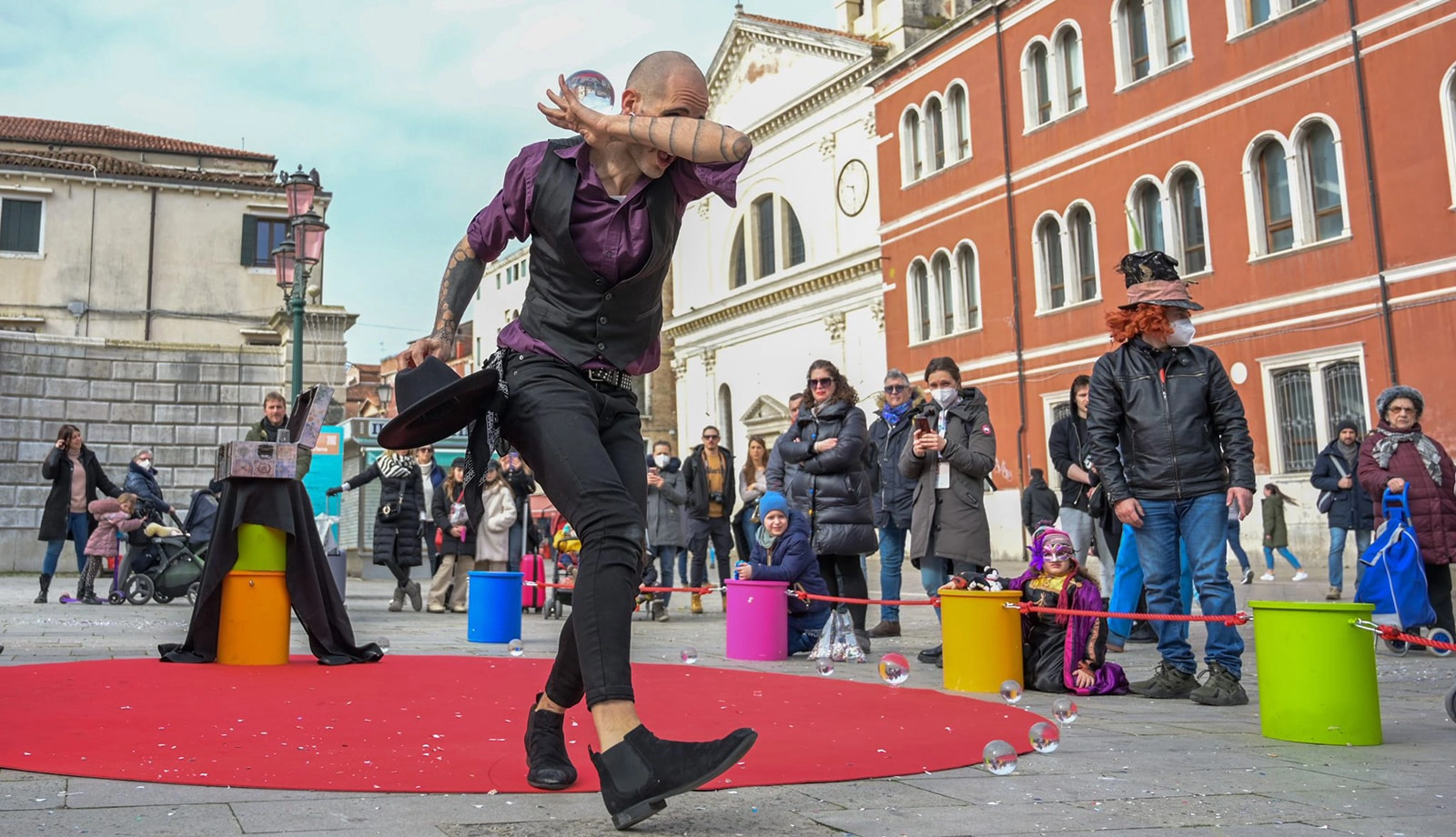 Biểu diễn đường phố tại Venice