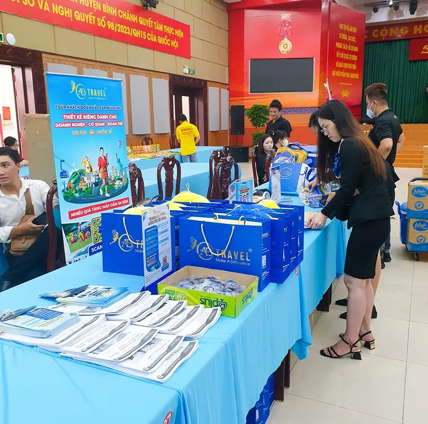 Gian hàng của hệ sinh thái AB Lê Thanh trong buổi hội nghị