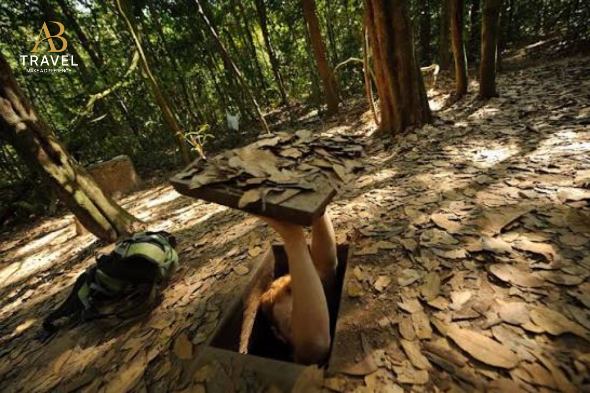 Jungle walking trails surrounding the Cu Chi Tunnels on the best Cu Chi tours.